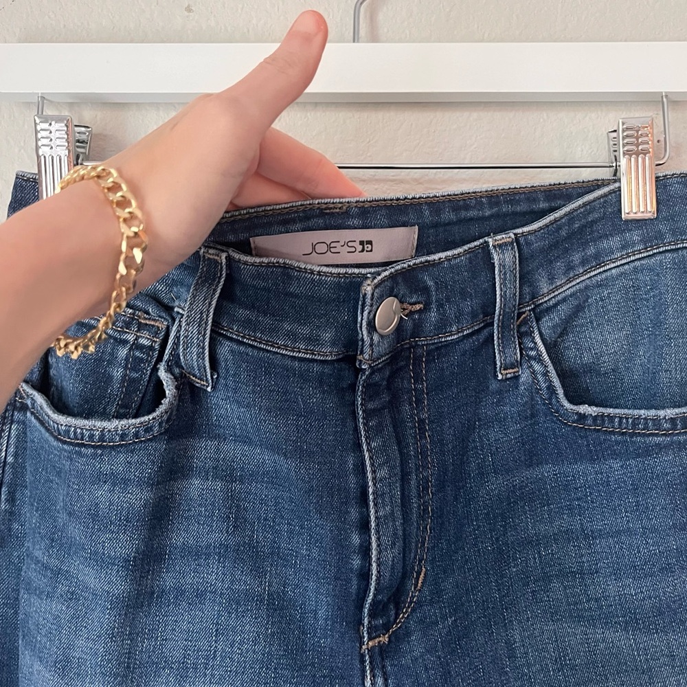 NWT Joe's Jeans boyfriend dark denim womens jeans with knee hole slit